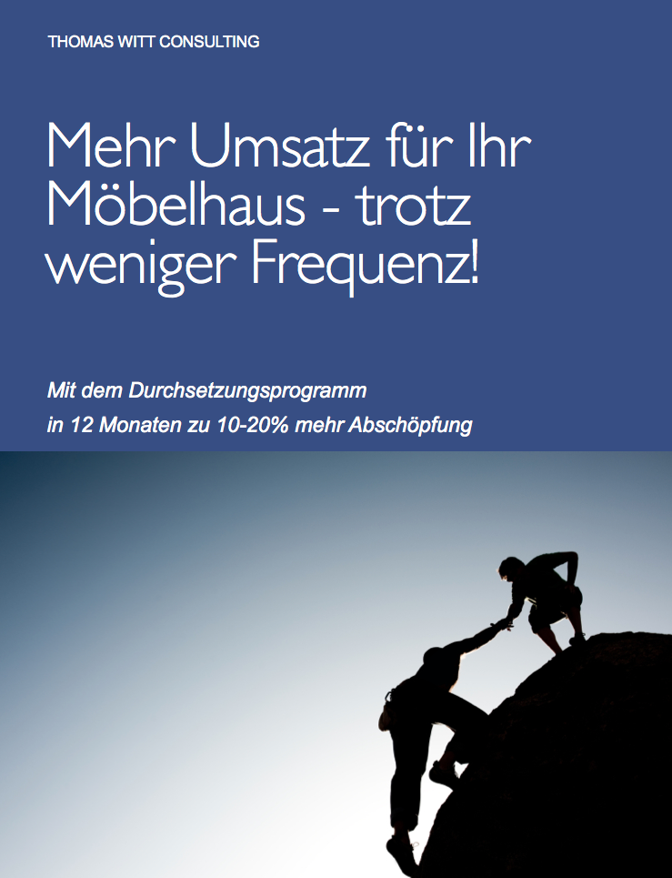 Kostenloses E-Book: mehr Umsatz für Möbelhäuser - trotz weniger Frequenz