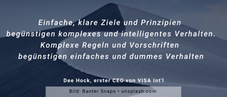 Copy of Dee Hock Zitat - Klare, einfache Prinzipien