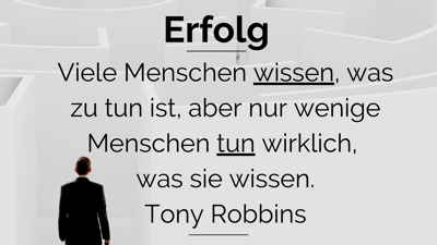 Viele Menschen wissen, was zu tun ist - Tony Robbins