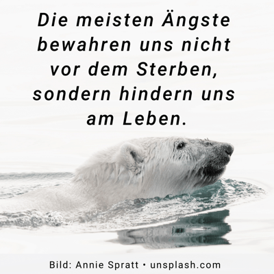 Ängste bewahren uns nicht vor dem Sterben, sondern sie hindern uns am Leben-1