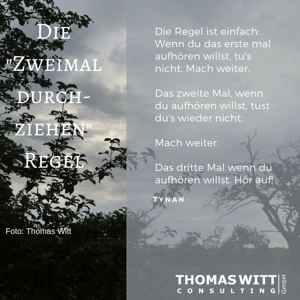 Die Regel ist einfach_ wenn du das erste